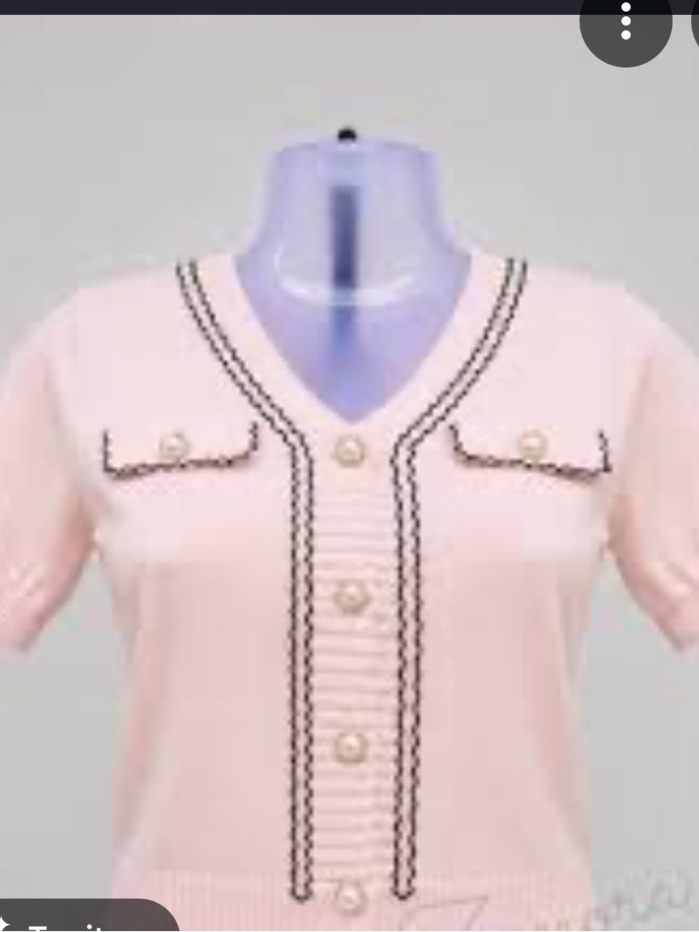 A Classy Chic Boutique Pink Short-Sleeve Cardigan with Pearl Buttons nwot